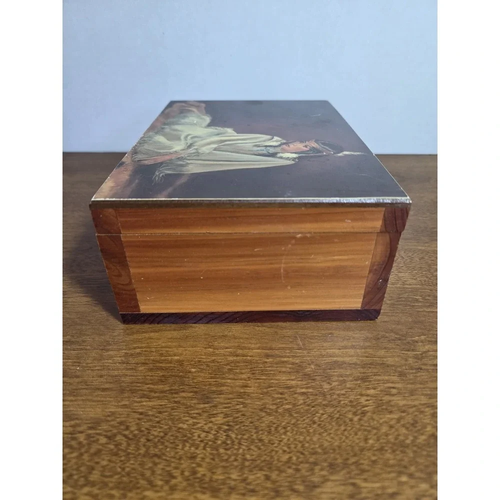 Vintage Wooden Jewelry Trinket Box Cedar Wood Keepsake Great Smoky‎ Mts